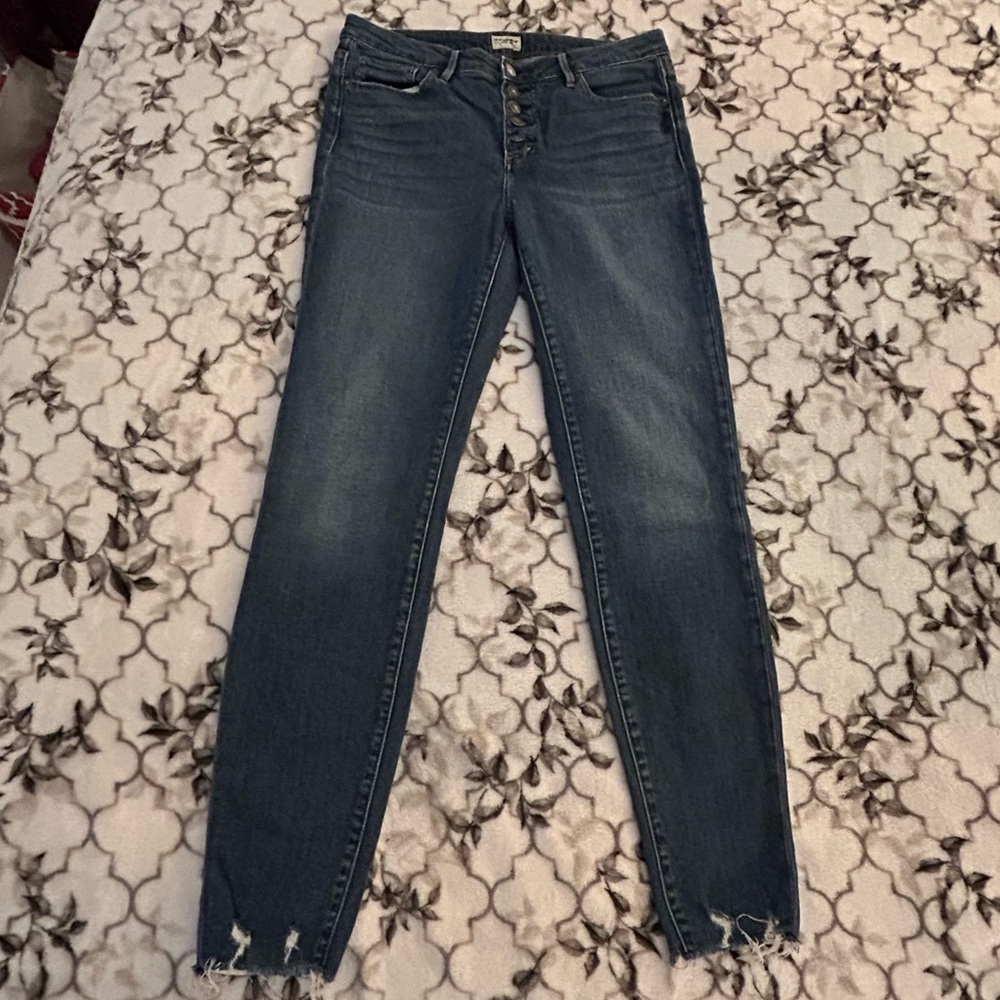 Silver Jeans Isbister button-fly Women's Dark Blue Skinny Jeans 29